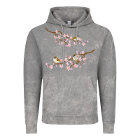 Cloud Rock cherry blossom sakura with bird Vintage Hoodie - artisFamous