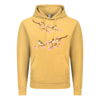 Cherry Blossom Sakura With Bird Vintage Hoodie | Teevron