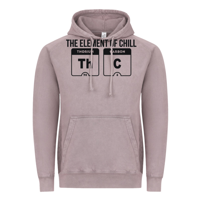 Mens The Element Of Chill Thc Marijuana Joke Black Vintage Hoodie by artisFamous | Teevron