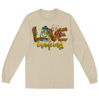 Mushroom Love Camping Long Sleeve Tee - CowhideDigitalArt