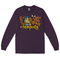 Plum Love Camping Long Sleeve Tee - CowhideDigitalArt