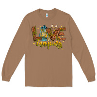 Toasted Coconut Love Camping Long Sleeve Tee - CowhideDigitalArt