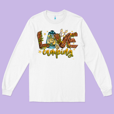 Love Camping Long Sleeve Tee Designed By Cowhidedigitalart