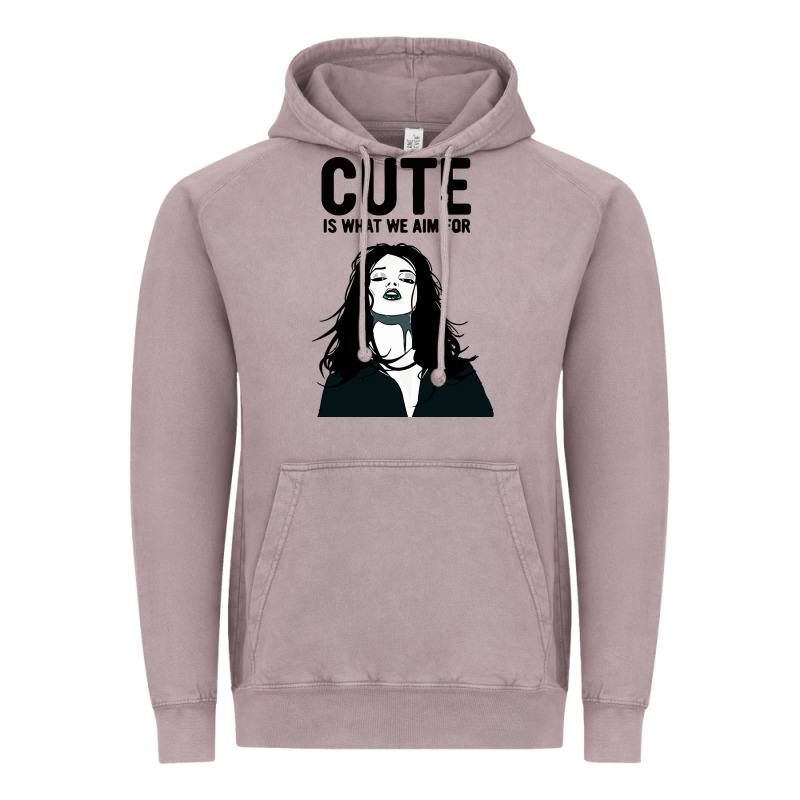 Cute Is What We Aim For Vintage Hoodie by artisFamous | Teevron