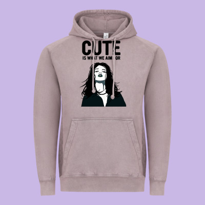 Cute Is What We Aim For Vintage Hoodie Designed By Artisfamous