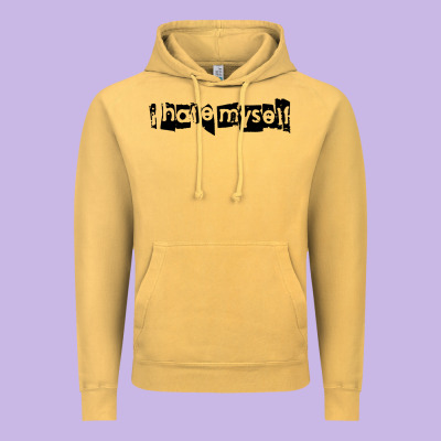 I Hate Myself Vintage Hoodie Designed By Artisfamous