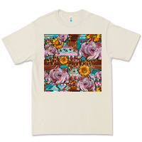 Bone Western Landrace Pig With Sunflowers Seamless Premium Tee - FaDigitalArtStudio