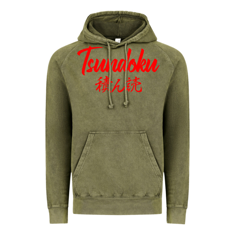 Tsundoku Japanese Typography Vintage Hoodie by artisFamous | Teevron