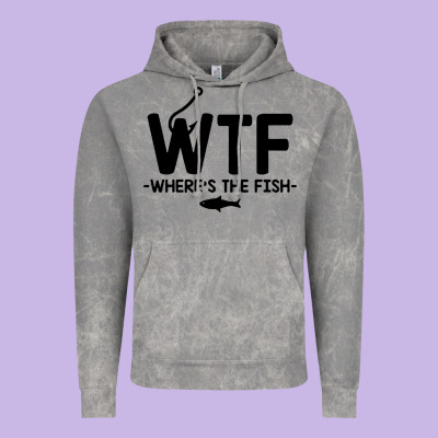 Where's The Fish Vintage Hoodie Designed By Artisfamous