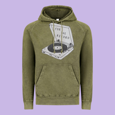For The Record Vintage Hoodie Designed By Artisfamous