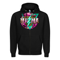 Black mama life and thunderbolt Zipper Hoodie - JahusDesignShop