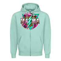 Seafoam mama life and thunderbolt Zipper Hoodie - JahusDesignShop