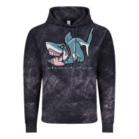 Cloud Black Sharkdog Sticker Vintage Hoodie - artisFamous