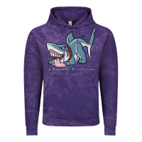 Cloud Purple Sharkdog Sticker Vintage Hoodie - artisFamous