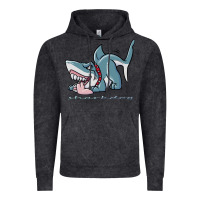 Vintage Black Sharkdog Sticker Vintage Hoodie - artisFamous