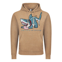 Vintage Coffee Sharkdog Sticker Vintage Hoodie - artisFamous