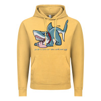 Vintage Mustard Sharkdog Sticker Vintage Hoodie - artisFamous