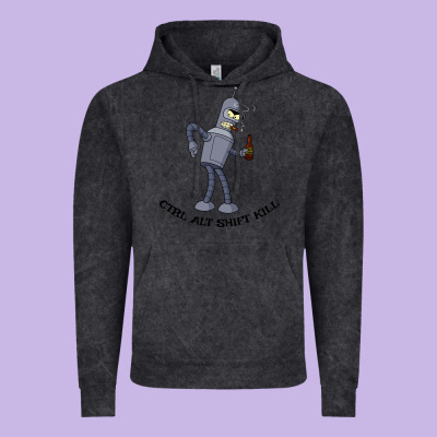 Futurama Ctrl Alt Shift Kill Bender Vintage Hoodie Designed By Artisfamous