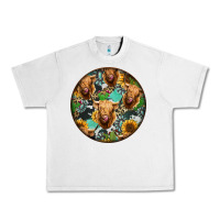 Lunar Rock Highland Cow Pattern Urban Heavy Tee - Jasminsmagicworld