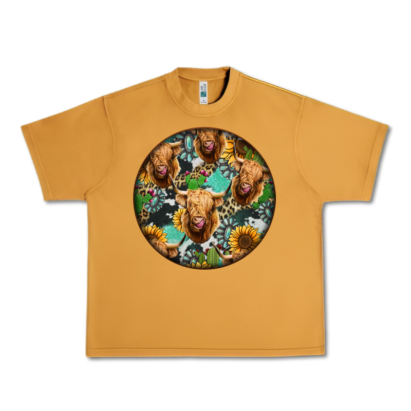 Highland Cow Pattern Urban Heavy Tee by Jasminsmagicworld | Teevron