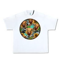 White Highland Cow Pattern Urban Heavy Tee - Jasminsmagicworld