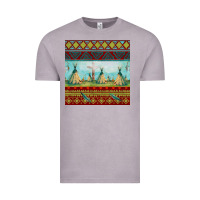 Vintage Zinc teepe tent dreamcatcher totem pole seamless patter Vintage Tee - FaDigitalArtStudio