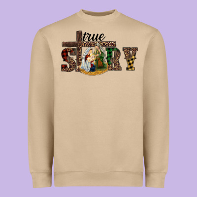 True Story Holy Family Heavyweight Sweatshirt Designed By Ranaportraitstore