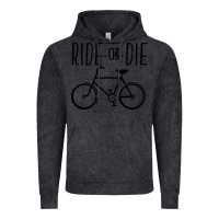 Vintage Black ride or die bicycle Vintage Hoodie - artisFamous