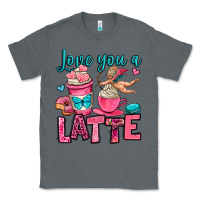Charcoal Heather love you a latte Classic Tee - OliviaCreatesArt