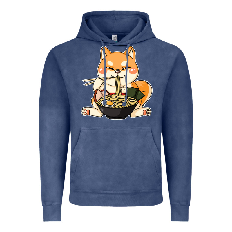 Shiba Inu Dog Ramen Vintage Hoodie by artisFamous | Teevron