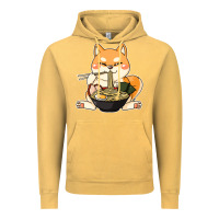 Vintage Mustard shiba inu dog ramen Vintage Hoodie - artisFamous