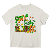 Cream St. Patricks Day one lucky nurse Heavy Core Tee - HowdyJamesFarm
