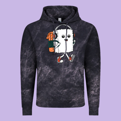 Sushi Cool Vintage Hoodie Designed By Artisfamous