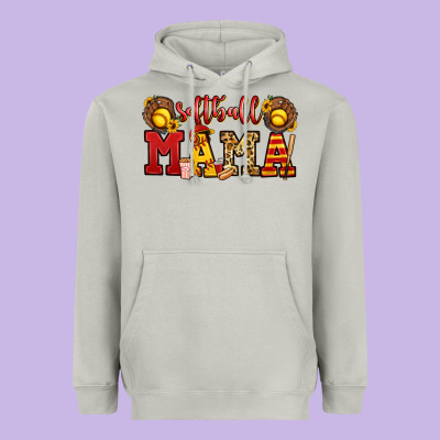 Softball Mama Heavyweight Hoodie Designed By Jasminsmagicworld