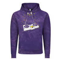 Cloud Purple cat dj Vintage Hoodie - artisFamous