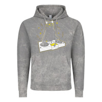Cloud Rock cat dj Vintage Hoodie - artisFamous