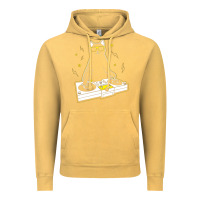 Vintage Mustard cat dj Vintage Hoodie - artisFamous