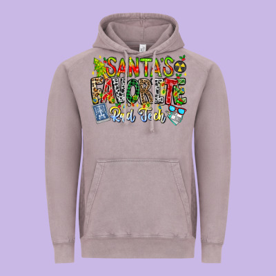 Santa's Favorite Rad Tech Vintage Hoodie Designed By Cowhidedigitalart