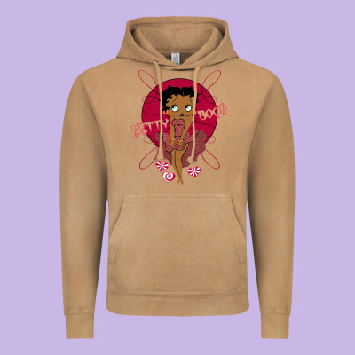Black Betty Boop Vintage Hoodie Designed By Artisfamous