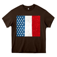 Chocolate Brown custom text american flag(used font 'doctrin Heavy Core Tee - Jasminsmagicworld