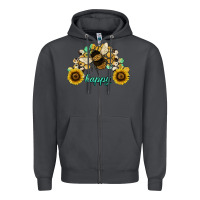 Smoke bee happy honey comb Zipper Hoodie - JahusDesignShop