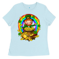 Baby Blue Dwarf Cauldron St. Patricks Ladies Tee - BundleAndBundleShop