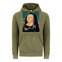Vintage Olive fernando botero mona lisa Vintage Hoodie - artisFamous