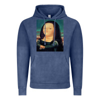 Vintage Denim fernando botero mona lisa Vintage Hoodie - artisFamous