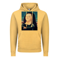 Vintage Mustard fernando botero mona lisa Vintage Hoodie - artisFamous