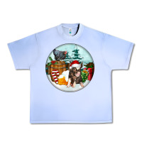 Grape Ice Christmas Pig With Chicken Urban Heavy Tee - FaDigitalArtStudio