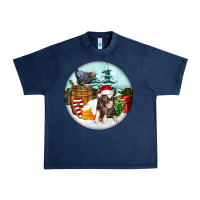 Navy Christmas Pig With Chicken Urban Heavy Tee - FaDigitalArtStudio
