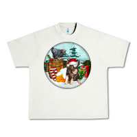 Pistachio Christmas Pig With Chicken Urban Heavy Tee - FaDigitalArtStudio