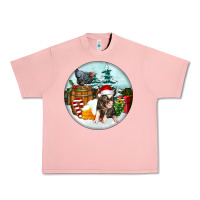 Salmon Christmas Pig With Chicken Urban Heavy Tee - FaDigitalArtStudio
