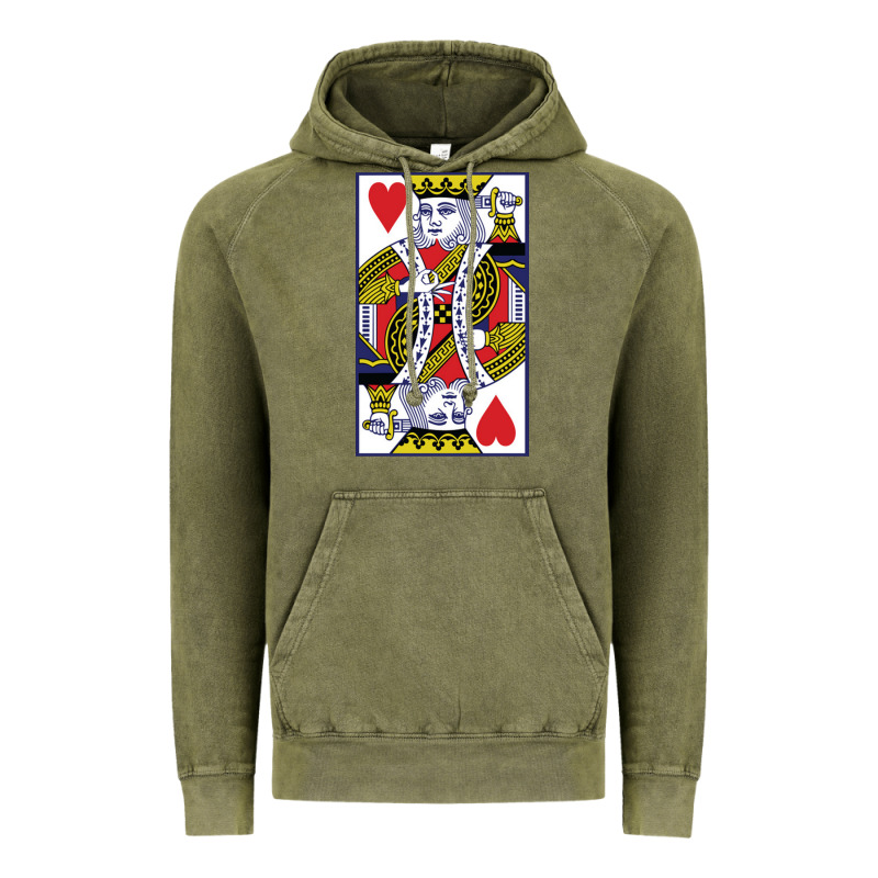 King Of Hearts Vintage Hoodie by artisFamous | Teevron